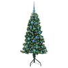 vidaXL Albero di Natale Artificiale Angolare con 150 LED Verde 150 cm