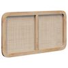 vidaXL Testiera con testiera Naturale 100 x 55 x 3 cm Rattan