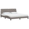 vidaXL Letto con Materasso Tortora 180x200 cm in Tessuto
