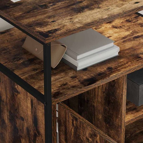 vidaXL Cabina con Stazione di Ricarica Rovere fum&eacute; 61 x 46 x 67 cm