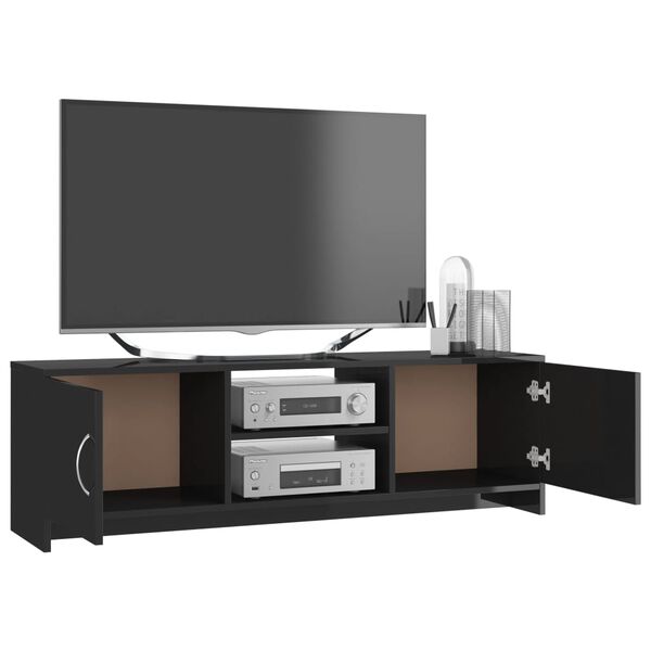 vidaXL Mobile Porta TV Grigio Lucido 120x30x37,5 cm Legno Multistrato
