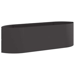 vidaXL Letto rialzato da giardino Nero 140 x 40 x 40 cm Acciaio