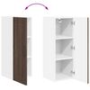 vidaXL Mobile da cucina con porta 2 pcs Rovere Marrone 30 x 31 x 80 cm