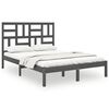 vidaXL Giroletto Grigio in Legno Massello 160x200 cm
