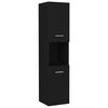 vidaXL Set Mobili da Bagno Nero in Legno Multistrato