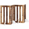 vidaXL Recinto pieghevole per animali 4 pcs Legno di quercia