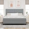 vidaXL Letto a molle con materasso Grigio chiaro 180 x 200 cm Tessuto