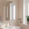 vidaXL Armadietto Bagno con Specchio e LED ad Arco Bianco 42x13x70 cm
