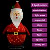 vidaXL Figura Decorativa Babbo Natale con LED Tessuto Lusso 60 cm