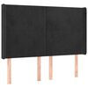 vidaXL Testiera ad Orecchio Nera 147x16x118/128 cm in Velluto