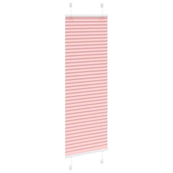 vidaXL Tenda Plissettata Rosa 40x100 cm Larghezza Tessuto 39,4 cm