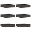 vidaXL Bordura per Prato 6 pz 60 x 60 x 13 cm Acciaio Nero