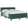 vidaXL Letto a molle con testiera Verde scuro 160 x 200 cm Velluto