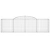 vidaXL Cesti Gabbioni ad Arco 17 pz 300x50x80/100 cm Ferro Zincato