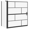 vidaXL Schermo per Bagno e Doccia Nero e trasparente 116 x 68 x 128 cm