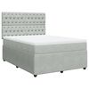 vidaXL Giroletto a Molle con Materasso Grigio Chiaro 160x200cm Velluto