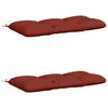 vidaXL Cuscini per Panchina a 2 Pezzi VIANEN 100% Poliestere Rosso