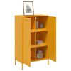 vidaXL Credenza Giallo Senape 68x39x113 cm in Acciaio