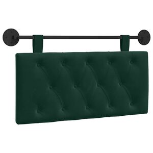 vidaXL Testata appesa Verde Scuro 90 x 55 x 7 cm Velluto