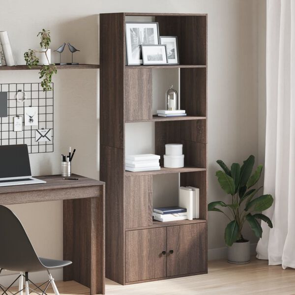 vidaXL Libreria Rovere Marrone 70x36x189 cm in Legno Multistrato