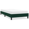 vidaXL Giroletto senza Materasso Verde Scuro 90x220 cm in Velluto