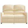 vidaXL Poltrona Massaggiante Reclinabile a 2 Posti Crema Tessuto