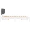 vidaXL Letto con Testiera Rivestita Grigio chiaro 160 x 200 cm