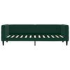 vidaXL Divano Letto con Materasso Verde Scuro 80x200 cm in Velluto