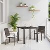 vidaXL Set da Pranzo per Giardino 3 pcs Marrone e Nero Rattan in PE