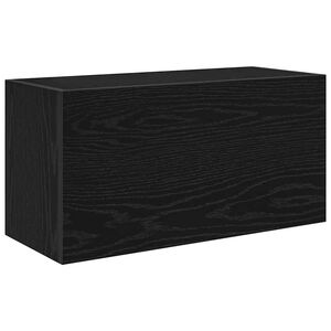 vidaXL Mobile da Bagno a Parete Nero 60x25x30 cm in Legno Multistrato