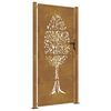 vidaXL Cancello da giardino 100x175 cm in acciaio Corten con design ad albero