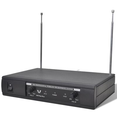 vidaXL Ricevitore con 2 Cuffie Auricolari Wireless VHF
