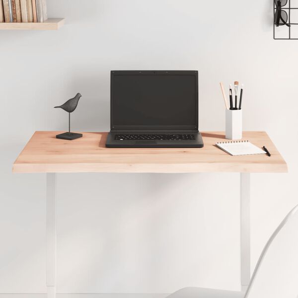 vidaXL Piano per Tavolo 100x60x(2-6) cm Rovere Non Trattato Bordi Vivi