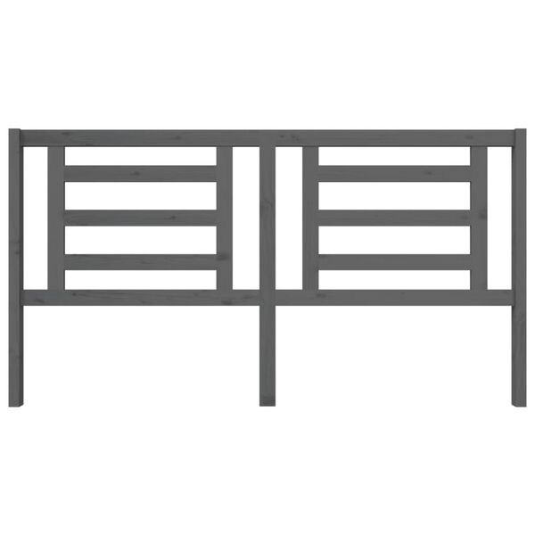 vidaXL Testiera per Letto Grigia 186x4x100cm in Legno Massello di Pino