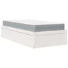 vidaXL Letto con Materasso Bianco 100x200 cm in Legno Massello di Pino