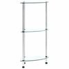 vidaXL Scaffale a 3 Livelli Trasparente 30x30x67 cm in Vetro Temperato