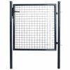 vidaXL Cancello da Giardino in Rete di Acciaio Zincato 100x100 cm Grigio