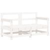 vidaXL Divani Angolari da Giardino 2 pz Bianchi Legno Massello di Pino