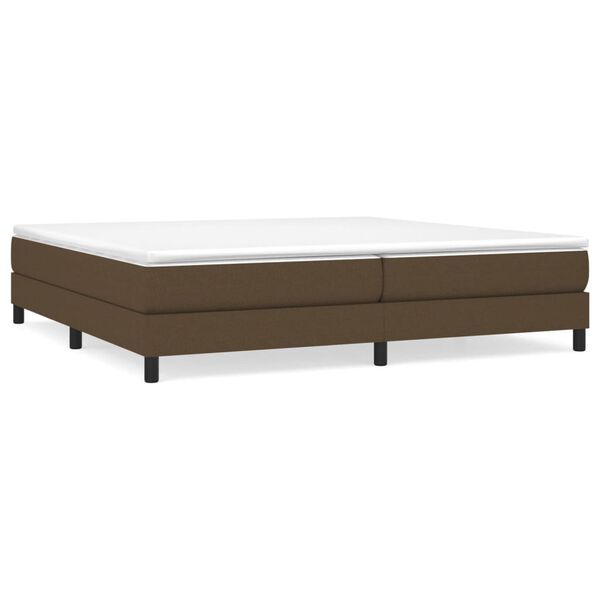 vidaXL Struttura Letto a Rete a Molle Marrone Scuro 200x200 cm in Tessuto