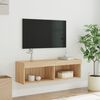 vidaXL Mobile Porta TV con Luci LED Rovere Sonoma 100x30x30 cm