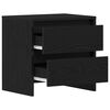 vidaXL Armadio da Notte con cassetto Rovere Nero 45 x 34 x 44,5 cm