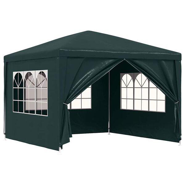 vidaXL Tenda per Feste 3x3 m Verde