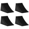 vidaXL Cunei Ferma Ruota 4 pz 16x9x9 cm Gomma