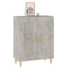 vidaXL Credenza Grigio Cemento 69,5x34x90 cm in Legno Multistrato