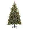 vidaXL Albero di Natale artificiale pieghevole con coni Verde 240 cm