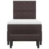 vidaXL Letto a molle con materasso Marrone scuro 90 x 200 cm
