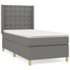 vidaXL Giroletto a Molle con Materasso Grigio Scuro 80x200 cm Tessuto