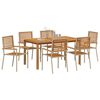 vidaXL Set da Pranzo per Giardino 7 pcs Beige Legno di Acacia Massello