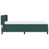 vidaXL Letto a molle con materasso Verde Scuro 190 x 90 cm Velluto