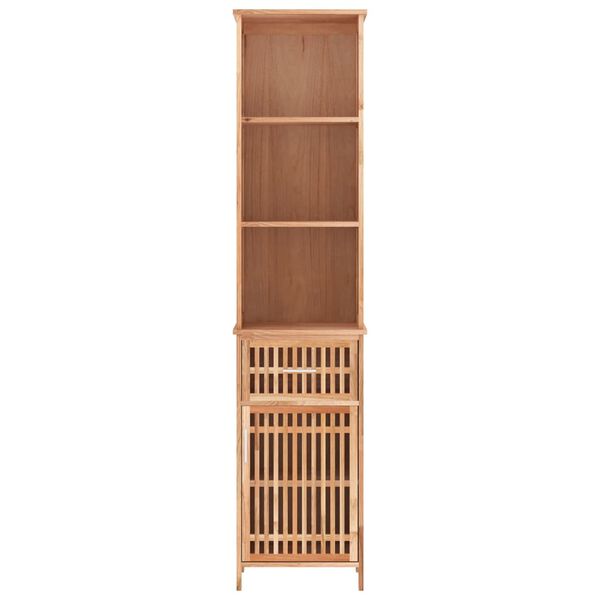 vidaXL Armadietto da Bagno 42x29x182 cm in Legno Massello di Noce